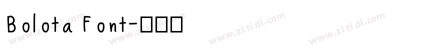Bolota Font字体转换
